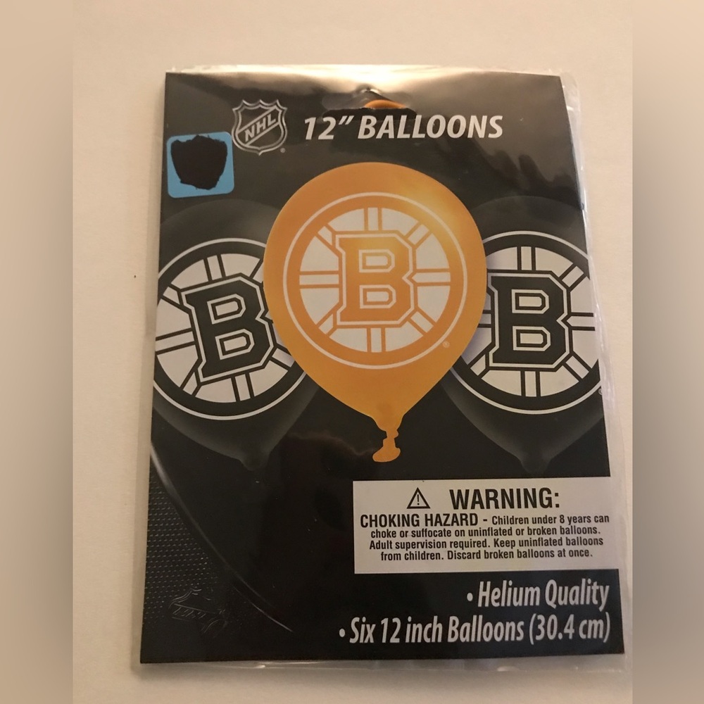 Boston Bruins 12” six 12 inch Party Balloon Birthday NHL